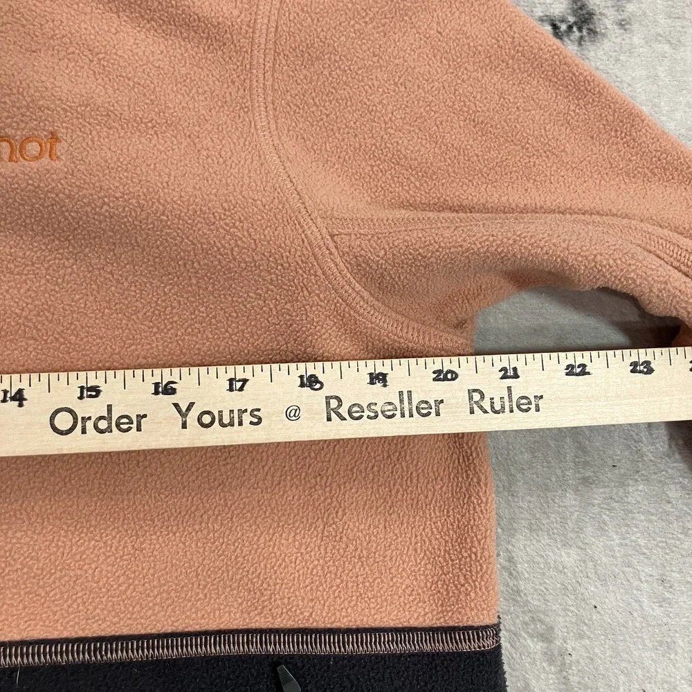 Marmot Rocklin Fleece Jacket Colorblock Full Zip Peach Black Womens Size Large